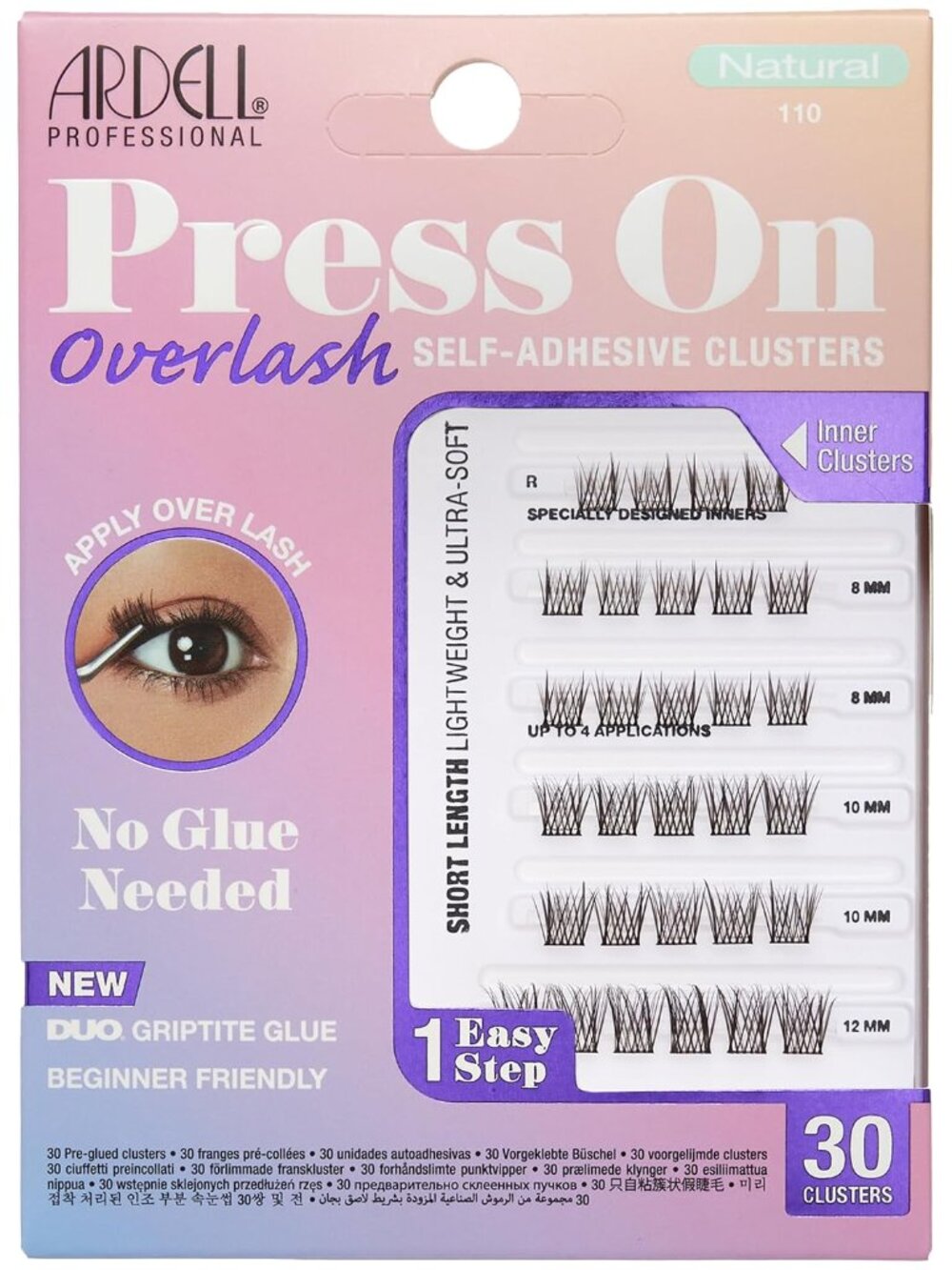 Ardell Press On Overlash Natural 110 – Self Adhesive Lash Clusters